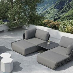 Садовый модульный диван HUG (серый) Couture Jardin 