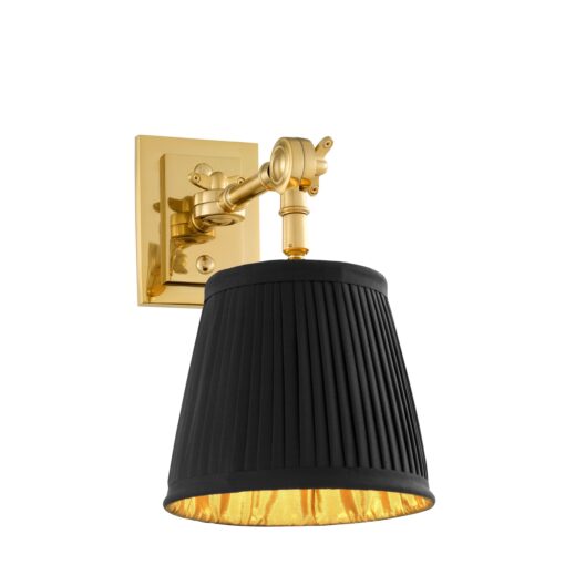 Настенный светильник WENTWORTH (одиночный, золото, черный абажур) Eichholtz