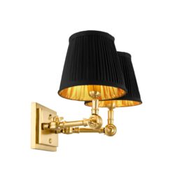 Настенный светильник WENTWORTH (двойной, золото, черный абажур) Eichholtz 