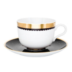 Чайный сервиз Saturn 15 предметов Porcel Белый, Золотой, Черный