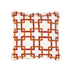 Декоративная подушка Bradbury Eichholtz Белый, Красный, Оранжевый