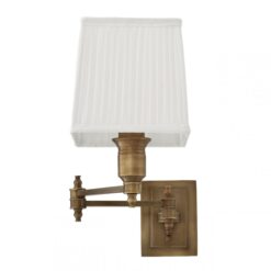 Настенный светильник LEXINGTON (подвижный кронштейн, латунь, белый абажур) Eichholtz 