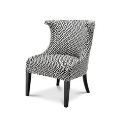 Кресло ELSON (чёрно-белое) Eichholtz Черно-белый