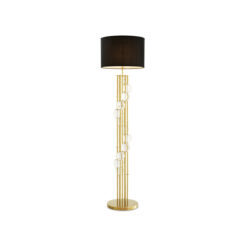 Напольная лампа LORENZO (Золотистая отделка) Eichholtz Черный
