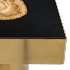 Приставной столик Villièrs (квадратный, матовое золото) Eichholtz 