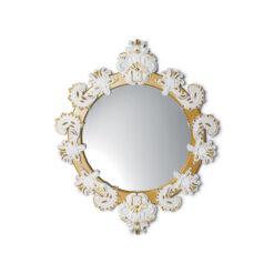 Настенное зеркало круглое. Golden Lustre and White. Limited Edition Lladró 
