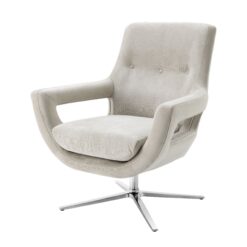 Вращающееся кресло FLAVIO (светло-серое) Eichholtz Светло-серый