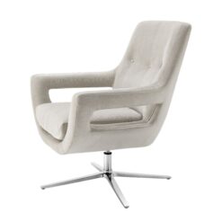 Вращающееся кресло FLAVIO (светло-серое) Eichholtz Светло-серый