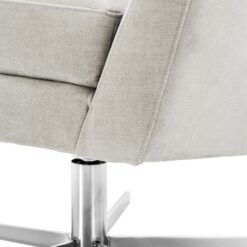 Вращающееся кресло Eduardo (светло-серое) Eichholtz Светло-серый