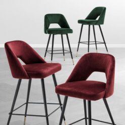 Полубарный стул Avorio (бордовый)
