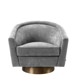 Вращающееся кресло CATENE (серое) Eichholtz Темно-серый