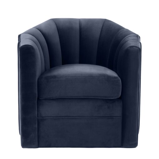 Вращающееся кресло Delancey (темно-синее) Eichholtz Темно-синий