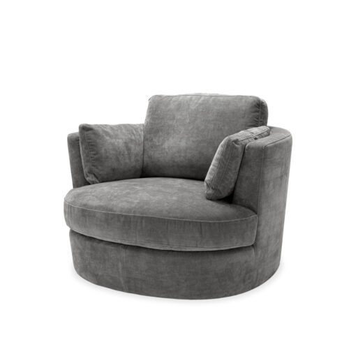 Вращающееся кресло CLARISSA (серое) Eichholtz Серый