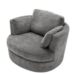 Вращающееся кресло CLARISSA (серое) Eichholtz Серый