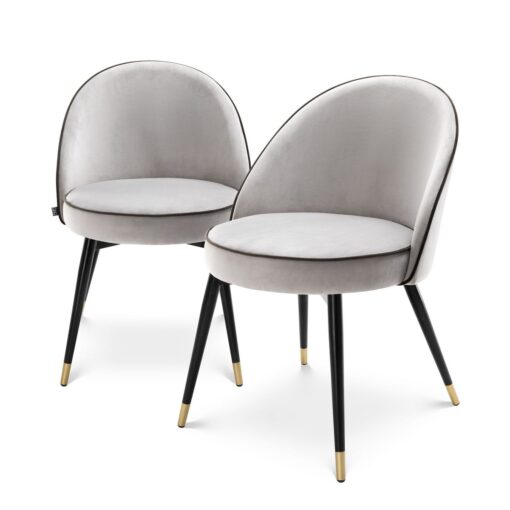 Набор из двух обеденных стульев Cooper (светло-серый) Eichholtz Светло-серый