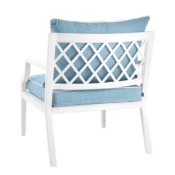 Кресло Bella Vista (белое с голубым) Eichholtz Белый, Голубой