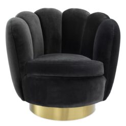 Вращающееся кресло MIRAGE (черное) Eichholtz Черный