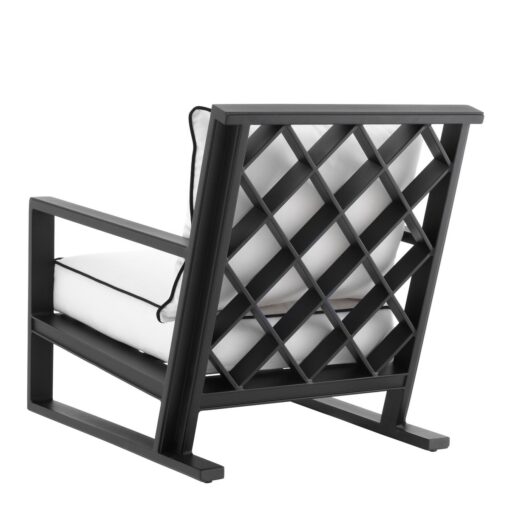 Кресло Como (черное с белым) Eichholtz Черно-белый
