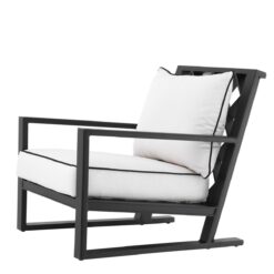 Кресло Como (черное с белым) Eichholtz Черно-белый