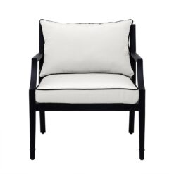 Кресло Bella Vista (черное с белым) Eichholtz Черно-белый