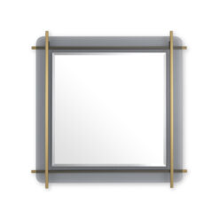 Зеркало Quinn (квадратное, брашированная латунь) Eichholtz