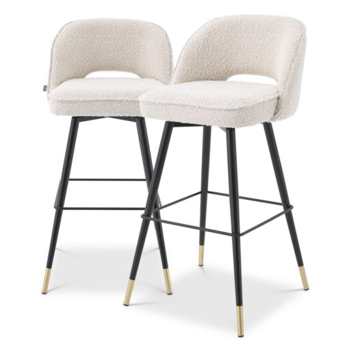 Набор из двух барных стульев Cliff (кремовый) Eichholtz Кремовый