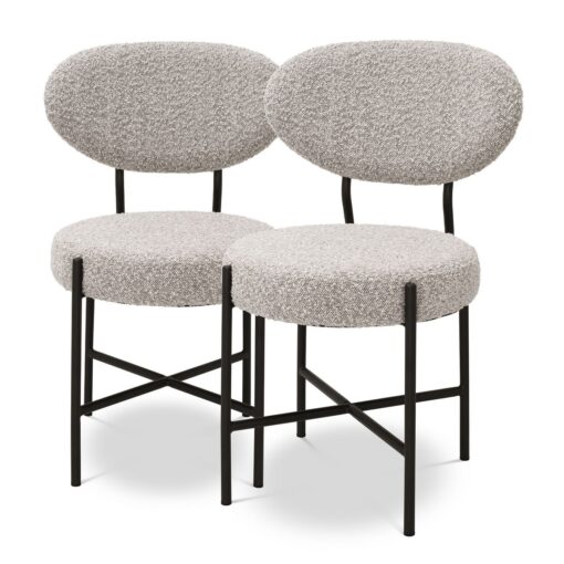 Набор из двух обеденных стульев Vicq (серый) Eichholtz Серый