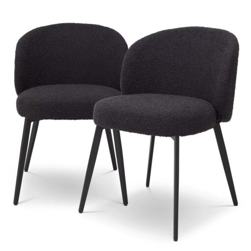 Набор из двух обеденных стульев Lloyd (черный) Eichholtz Черный