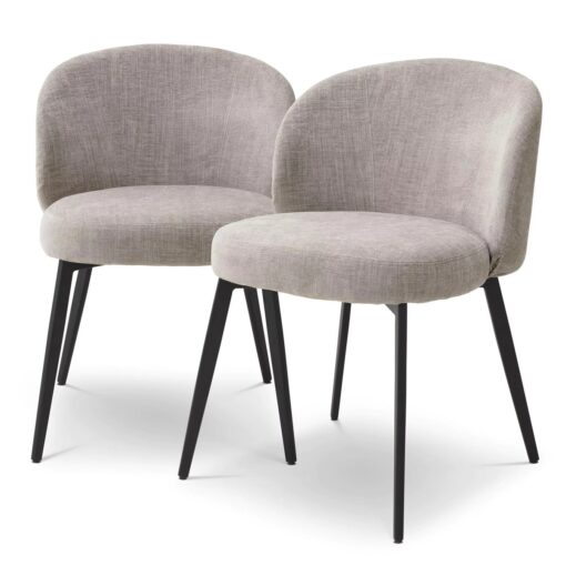 Набор из двух обеденных стульев Lloyd (серый) Eichholtz Серый