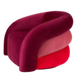 Кресло Novelle (бордовое) Eichholtz Бледно-розовый, Бордовый, Красный