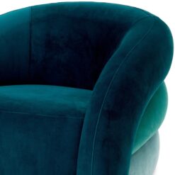 Кресло Novelle (бирюзовое) Eichholtz Бирюзовый, Зеленый, Темно-синий