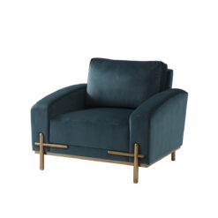 Кресло Iconic Upholstered (темно-синее) Theodore Alexander Темно-синий