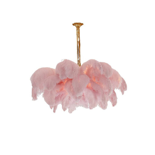 Люстра The Ostrich Feather (золотистая отделка, бледно-розовый цвет) A Modern Grand Tour Бледно-розовый
