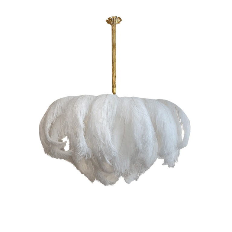 Люстра The Ostrich Feather (золотистая отделка, бледно-розовый цвет ...