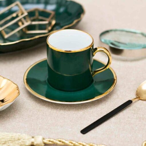 Кофейная чашка Green OB Porcel Зеленый, Золотой