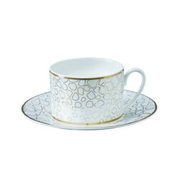 Чашка чайная с блюдцем Giraffa Roberto Cavalli Белый, Золотой