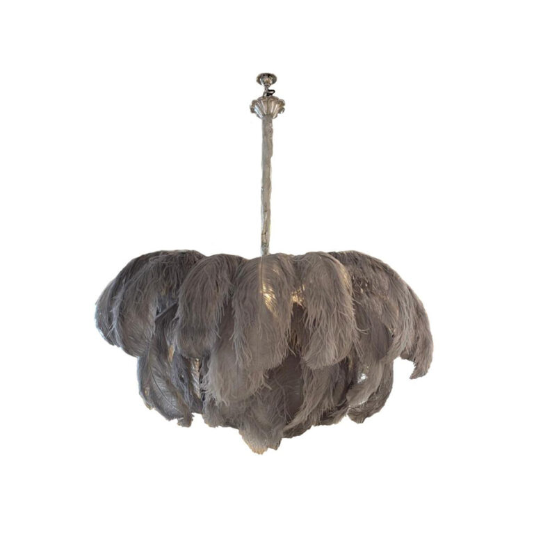 Люстра The Ostrich Feather (золотистая отделка, бледно-розовый цвет ...