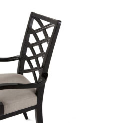 Обеденный стул Noella (с подлокотниками, черный) Theodore Alexander Черный