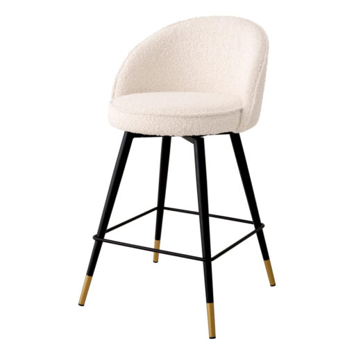 Набор из двух полубарных стульев Roche (кремовый) Eichholtz Кремовый