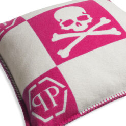 Декоративная подушка Skull (розовая) Eichholtz Белый, Розовый