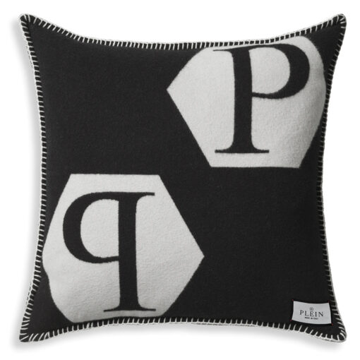 Декоративная подушка PP L (черная) Eichholtz Белый, Черный