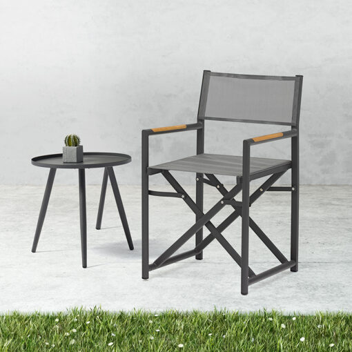 Складной садовый стул Polo (антрацит) Couture Jardin