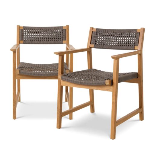 Набор из двух садовых стульев Cancun Eichholtz Серый
