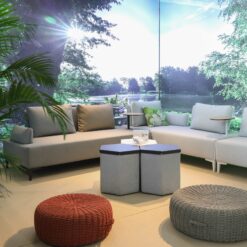 Садовый диван FLEXI (светло-серый) Couture Jardin 