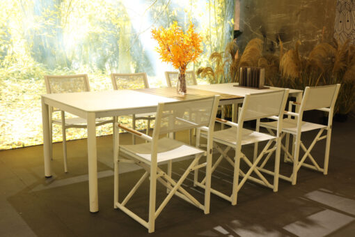 Раздвижной садовый стол POLO (белый) Couture Jardin