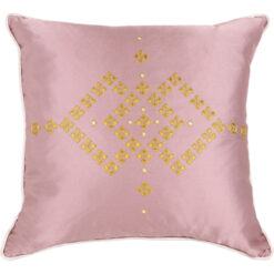 Декоративная подушка Satin Pink Golden Rhombus